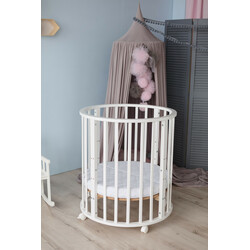 Кровать детская овальная 8 в 1 Кузя Smart Bed колёса+маятник+матрас (24852905)