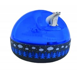 Нічник - музичний проектор Північного сяйва - Ведмідь на крижині - 12 см (7040)