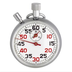 Секундомір механічний TFA, Ø 50 мм, хром., крок 1/5 сек, 50x17x64 мм (381022)