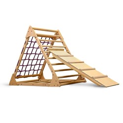 Треугольник пиклера SportBaby с сеткой от 2 месяцев 80 см цвет + горка 100см. (00060168)