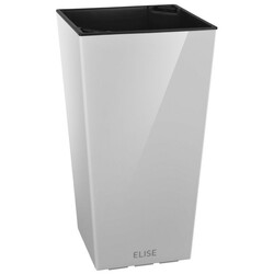 Умный вазон Plastkon ELISE, глянцевый, 30см, белый (4111385010)