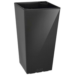 Умный вазон Plastkon ELISE, глянцевый, 30см, антрацит (4111385076)