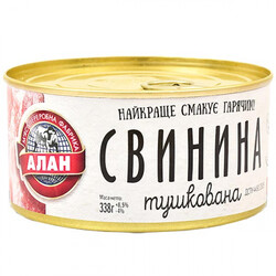 Свинина Алан тушеная ж-б, 338 г (4823036501565)