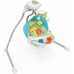 Кресло-качели GIRONANNA с музыкой, цвет салатовый с голубым (S346/188)