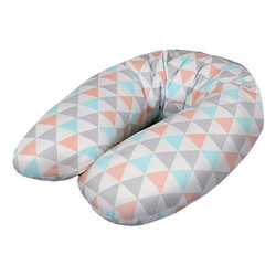 Ceba. Подушка для годування Ceba Baby Multi Triangle turquoise - orange трикотаж(8000768)