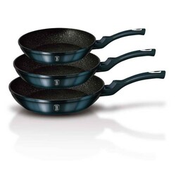 Набор 3 сковородок 20*24*28 см Berlinger Haus Metallic Line Aquamarine Edition (BH-6177F)