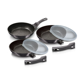 Набор сковородок Berlinger Haus Metallic Line Carbon Pro Edition 3 предмета (BH-7055)