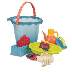 Battat Summery. Набор для игры с песком и водой - МЕГА-ВЕДЕРЦЕ МОРЕ (9 предметов) (BX1444Z)