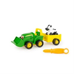 Ігровий набір-конструктор John Deere Kids Трактор з ковшем та причепом (47209)