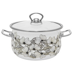 Кастрюля Infinity Black flowers (5.0 л) 22 см