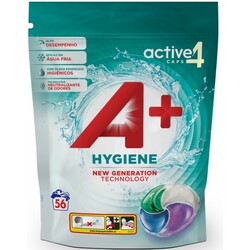 Капсулы для стирки А+ HYGIENE 4 в 1 56 шт (8435495830818)