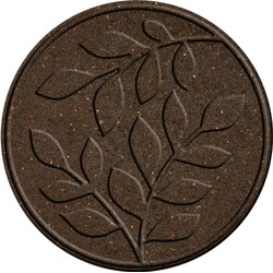 Декор для доріжок для саду, діам.45 см, коричневий, "листя" (55007)