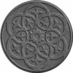 Декор для доріжок для саду, діам. 45 см, сірий, "орнамент" (955008)