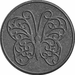 Декор для доріжок для саду, діам.45 см, сірий, "метелик" (EU5100029)