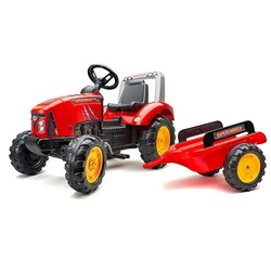 Дитячий трактор на педалях з причепом Falk 2020AB (колір - червоний) (2020AB)
