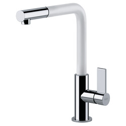 Смеситель для кухни Franke Neptune Evo, дл.излива - 261мм, вытяжной, 1 рычаг, белый (115.0373.944)