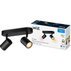 Розумний накладний точковий світильник WiZ IMAGEO Spots 2x5W 2200-6500K RGB Wi-Fi чорний