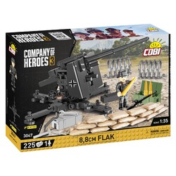 Конструктор COBI Company of Heroes 3 Зенитная пушка FlaK 88-мм, 225 деталей (COBI-3047)