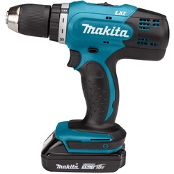 Шуруповерт-дрель Makita DDF453SYX5, 18В LXT, 1.5Ah х 1шт., 0-400/0-1300 об/мин, 42Нм, 1.6кг, кейс