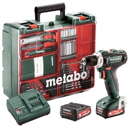 Шуруповерт-дрель Metabo PowerMaxx SB 12 Set, 2x2Ah, з/у, кофр, набор (601036870)