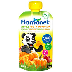 Hame. Фруктове пюре Hamenek "Яблуко з гарбузом", 5 м + 120г (790509)
