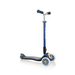 Самокат GLOBBER серии ELITE PRIME синий, колеса с подсветкой, 50кг, 3+, 3 колеса