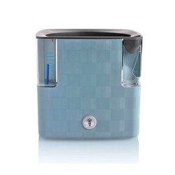 Вазон із системою автополиву Cobble, 14x14x14 см, металевий блакитний (79002)