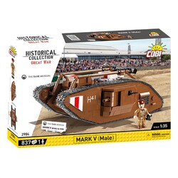 Конструктор COBI Перша Світова Війна Танк Марк V самець, 837 деталей (COBI-2984)