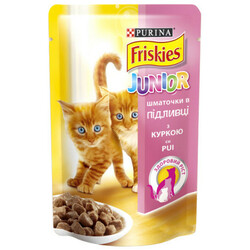 Friskies.   Корм для котов Friskies Purina Junior с курицей, 100 г(7613035426221)