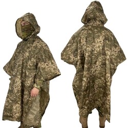Тактический пончо ВСУ (плащ-палатка) пиксель (XL) (LE2894)