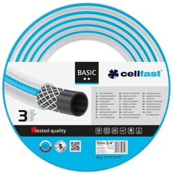 Шланг садовый Cellfast BASIC 3/4'' 50м, 3 слоя, до 25 Бар, -20…+60°C (10-422)