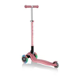 Самокат GLOBBER серии PRIMO FOLDABLE PLUS LIGHTS, пастельно-розовый, колеса с подсв, 50кг, 3+