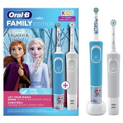 Зубная щетка Braun Oral-B D100.413.1 FrozenII + Vitality D100.410.2K (Family Edition) (4210201322597