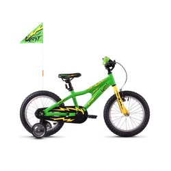 Велосипед Ghost POWERKID 16" , зелено-желто-черный, 2021 (18PK1007)