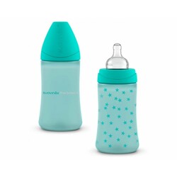 Бутылочка Suavinex, 270 мл, 3-позиционная соска, "Basics", (набор: 2 шт) (00069932)