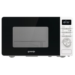 Мікрохвильова піч Gorenje MO20A4, 20л, електр. кер., 800Вт, гриль, дисплей, білий (MO20A4W)