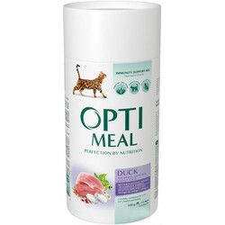 Optimeal. Корм для взрослых котов выведение шерсти утка сухой 650 гр(4820083905766)
