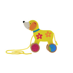 Дерев'яна каталка goki Собачка Susibelle (54915)