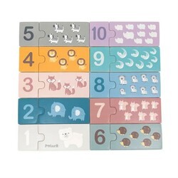 Дерев'яний пазл Viga Toys PolarB Числа та звірята (44071)