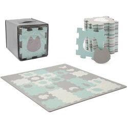 Килимок-пазл Kinderkraft Luno Shapes Mint, 30 елементів (KPLUSH00MIN0000)