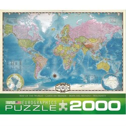Пазл Eurographics Карта мира, 2000 элементов (8220-0557)