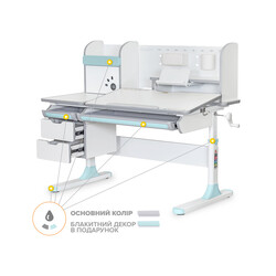 Дитячий стіл Mealux Hamilton Multicolor G з полицею