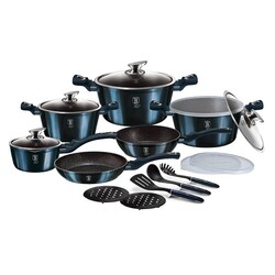 Набор из 18 предметов посуды Berlinger Haus Metallic Line Aquamarine Edition (BH-7036)