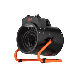 Теплова гармата електрична 2E, 3кВт, 30м2, 286 м3/год, нагр.елемент - нерж.сталь, IPX4, чорний