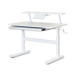 Детский стол ErgoKids TH-210 с полкой S50 XL White (арт.TH-210 W + BD-S50 XL)