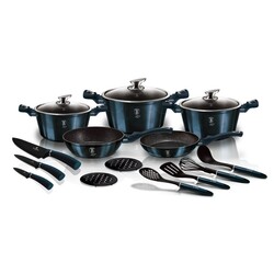 Набор посуды Berlinger Haus Metallic Line Aquamarine Edition 17 предметов (BH-6164)