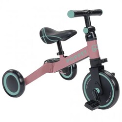 Дитячий триколісний біговел-трансформер 3 в 1, рожево-м'ятний (2040012)