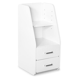 Тумбочка Mealux BD-C12 White с надстройкой - цвет белый (BD-C12 W)