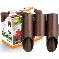 Газонное ограждение Cellfast MAXI, 3 элемента, 2.1м, коричневый (34-011)