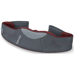 Масажний пояс Beurer для шиї, спини, ніг, від мережі, 3 режими, підігрів, вага - 1.68кг, сіро-червоний